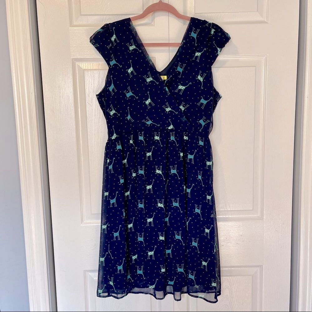 ModCloth Navy Giraffe Dress